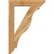 Ekena Millwork Funston Slat Rough Sawn Bracket w/ Offset Brace, Western Red Cedar, 6"W x 26"D x 38"H BKT0604X26X38FST06RWR - alternate 2